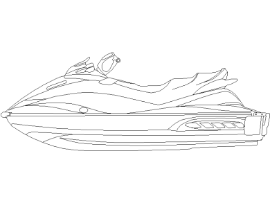 Descargar Bloques DWG de Moto de agua vista lateral o alzado