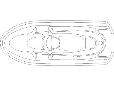 Descargar Bloques DWG de Motos de Agua vista superior o en planta tipo 2