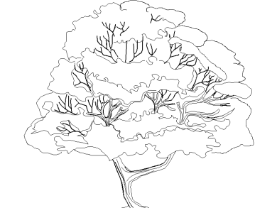 Bloques DWG de Árboles en alzado