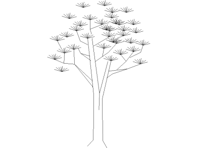 Bloques DWG de Árboles en alzado