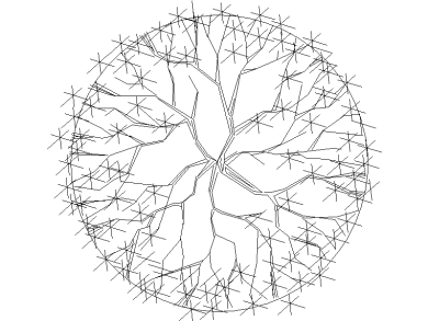 Bloques DWG de Árboles, Plantas y Arbustos en Vista Superior en planta