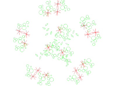 Bloques DWG de Árboles, Plantas y Arbustos en Vista Superior en planta