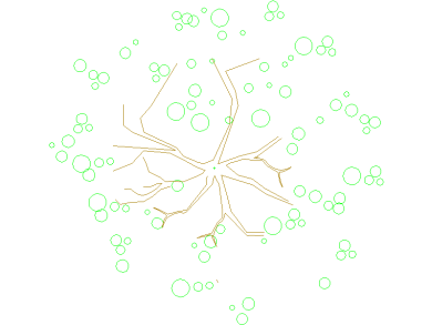 Bloques DWG de Árboles, Plantas y Arbustos en Vista Superior en planta