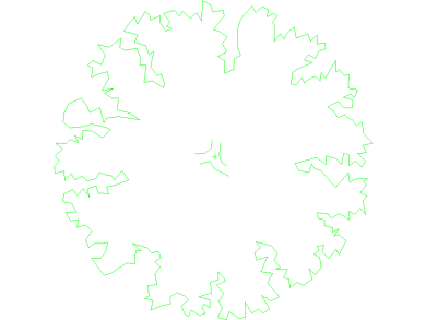 Bloques DWG de Árboles, Plantas y Arbustos en Vista Superior en planta