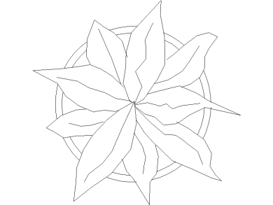 Bloques DWG de Árboles, Plantas y Arbustos en Vista Superior en planta