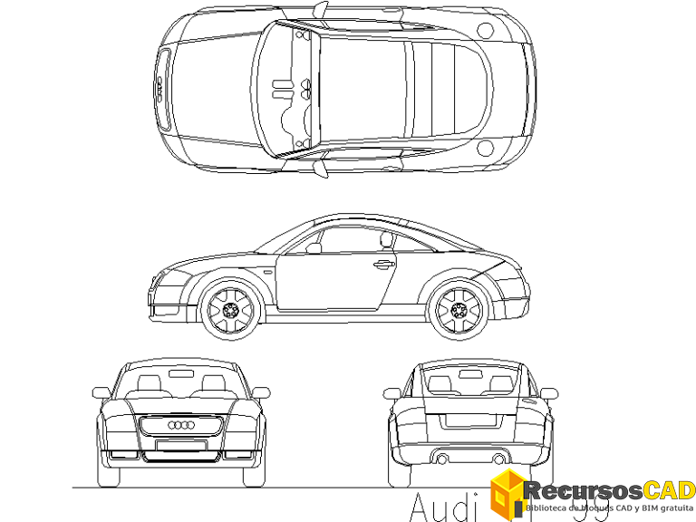 Autocad Auto Bloques DWG AutoCAD de Transportes y Vehículos: Coches, Camiones y Más ...