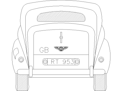 Bentley R Type 1952 vista posterior o trasera