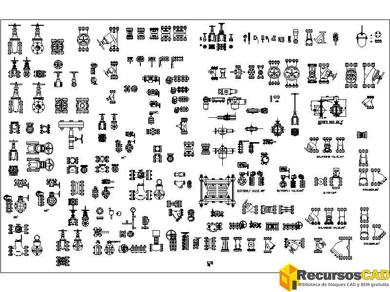 Bloques DWG para instalación de tuberías AutoCAD