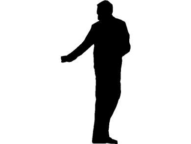 bloques DWG de siluetas sombreadas de hombres en vista frontal o alzado 05