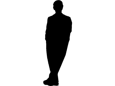 bloques DWG de siluetas sombreadas de hombres en vista frontal o alzado 13