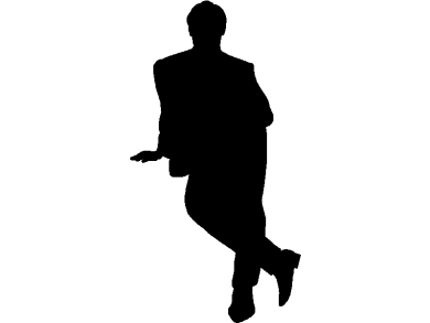 bloques DWG de siluetas sombreadas de hombres en vista frontal o alzado 28