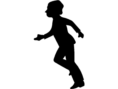 Bloques DWG Siluetas Sombreadas de Niño corriendo