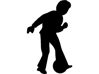 Bloques DWG Siluetas Sombreadas de Niño jugando con la pelota