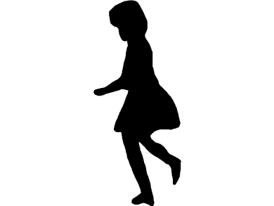 Bloques DWG Siluetas Sombreadas de Niña