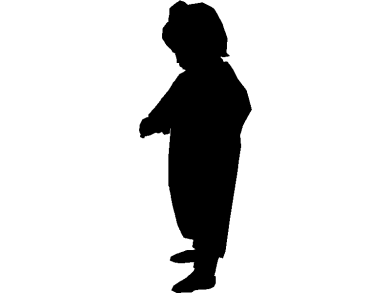 Bloques DWG Siluetas Sombreadas de bebe