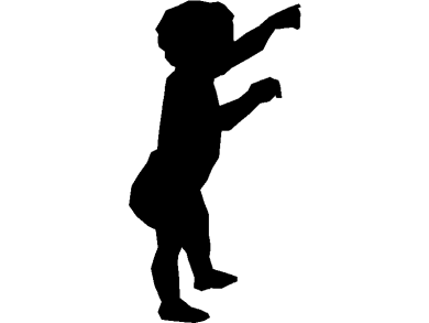 Bloques DWG Siluetas Sombreadas de bebe