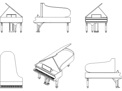 Piano 2D DWG