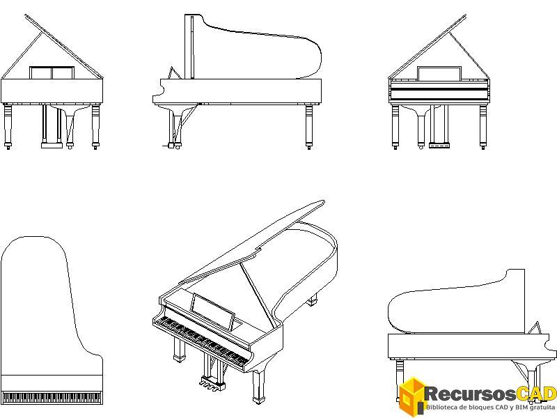 Piano 2D DWG