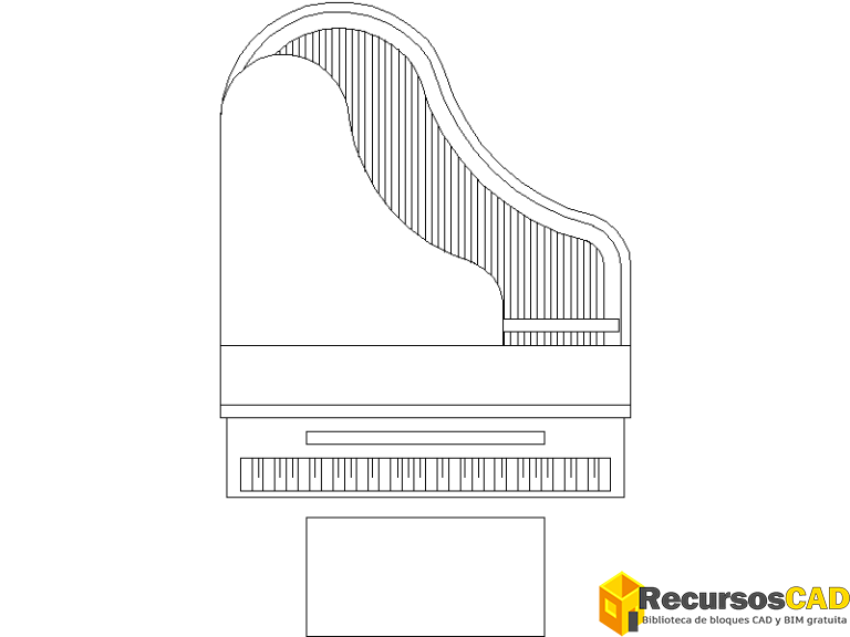 Bloques CAD de pianos en formato 2D DWG - RecursosCAD