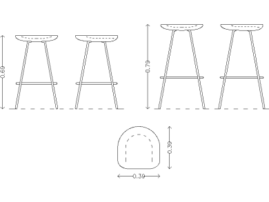 Taburetes altos para barra