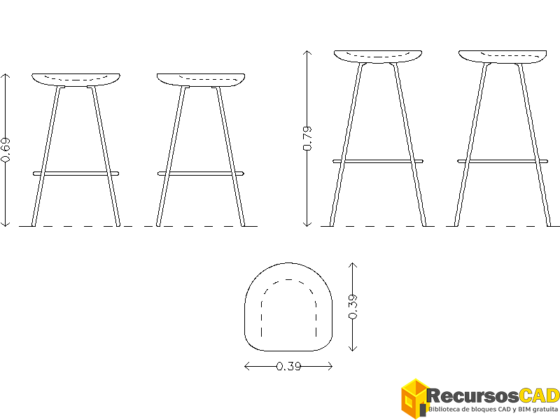 Taburetes altos para barra