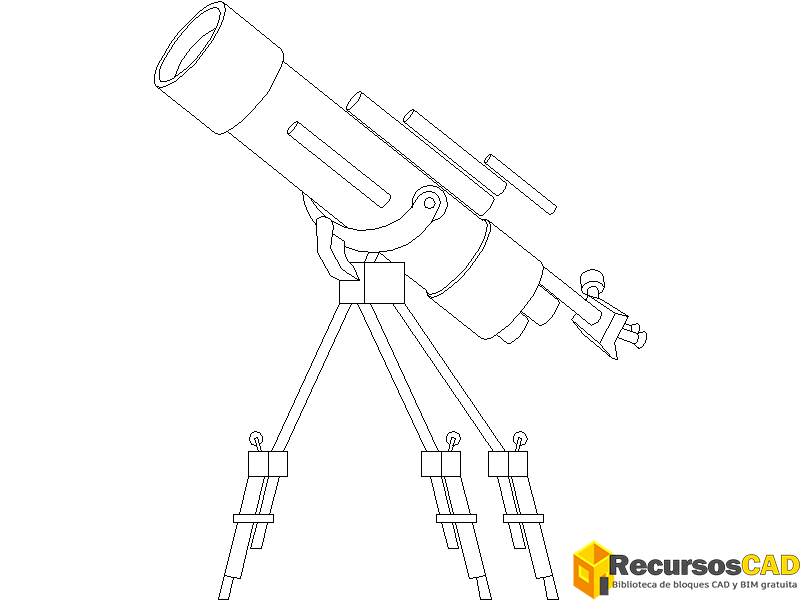 Telescopio bloques CAD BLOQUE DWG