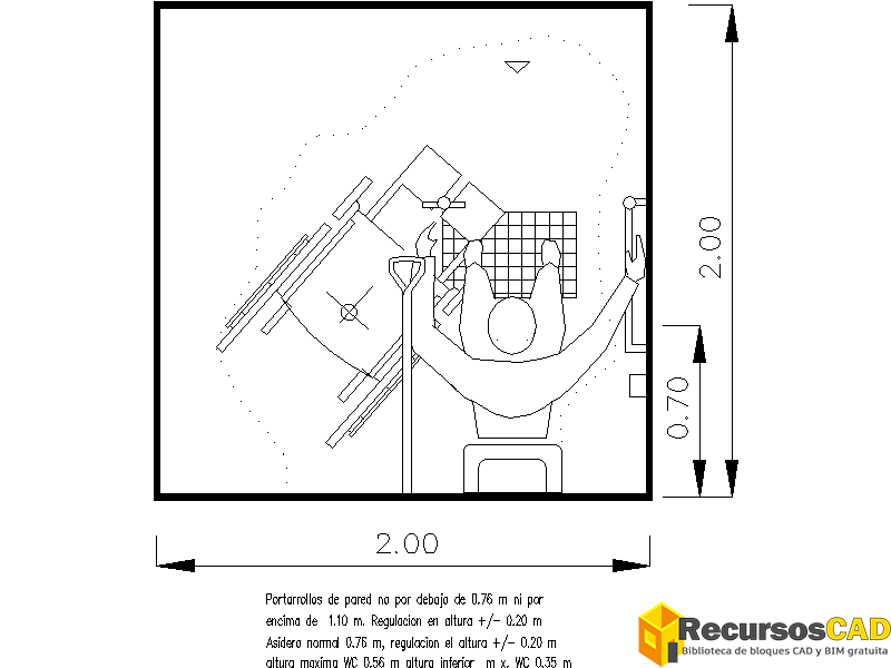 inodoro accesible silla ruedas