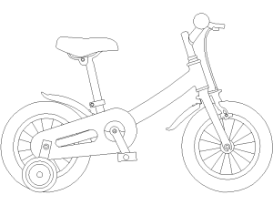 Descargar bicicleta niño AutoCAD DWG Gratis – Bloque 2D infantil