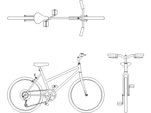 Descargar bicicleta montaña AutoCAD DWG Gratis – Bloque 2D