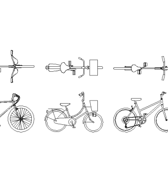 Bloques AutoCAD de Bicicletas DWG Gratis