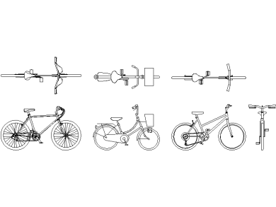 Bloques AutoCAD de Bicicletas DWG Gratis