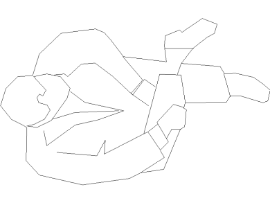 Bloques DWG personas hombre sentado vista en planta