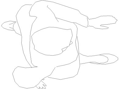 Bloques DWG personas mujer caminando vista en planta