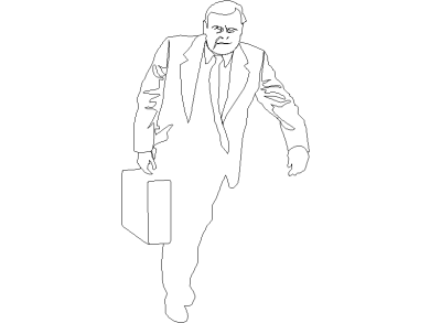 Bloques DWG personas hombre caminando vista en alzado o lateral
