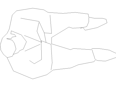 Bloques DWG personas hombre sentado vista en planta