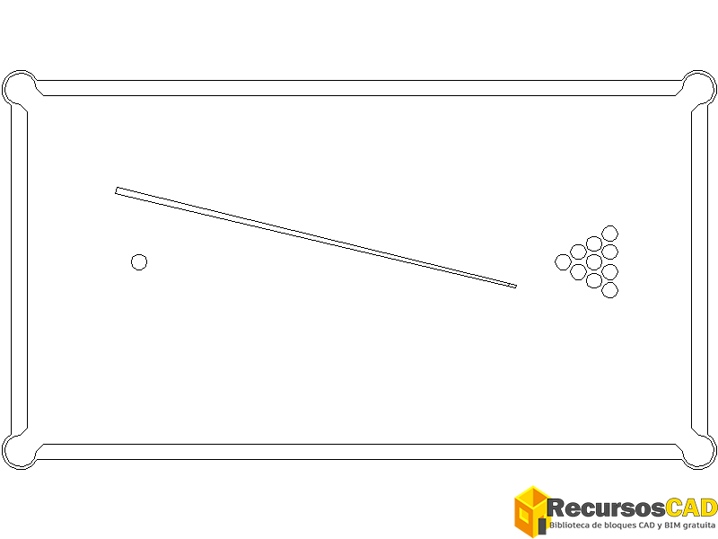 Bloques AutoCAD Mesas de billar GRATIS