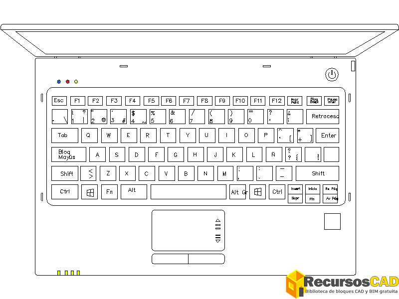 ordenador portátil dwg