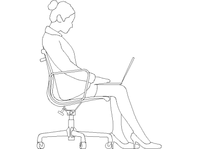 silla con silueta mujer