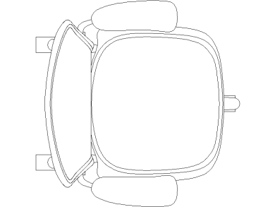 silla escritorio en planta