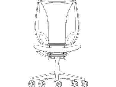 silla oficina vista frontal