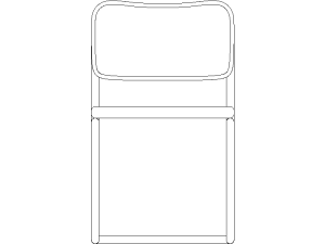 silla tubular cantilever vista frontal modelo cad archivo - descarga bloques DWG gratis para AutoCAD