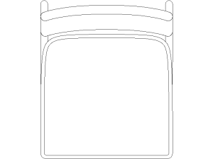 silla cantilever tubular planta - descarga bloques DWG gratis para AutoCAD