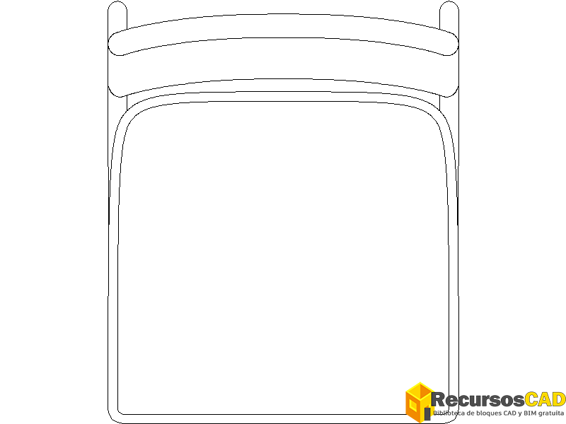 silla cantilever tubular planta - descarga bloques DWG gratis para AutoCAD