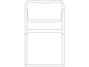 silla cantilever moderna vista frontal archivo cad - descarga bloques DWG gratis para AutoCAD