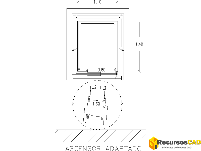 Ascensor y Vestíbulo Adaptado