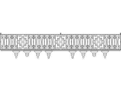 Bloques CAD Barandilla Forja