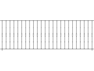 Bloque DWG de barandilla balcon para AutoCAD