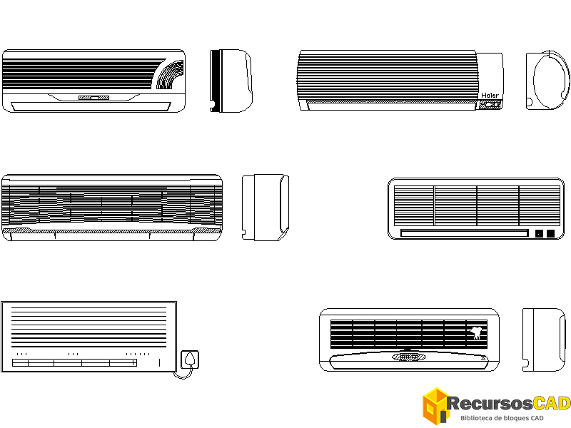 Bloques CAD de sistemas de aire acondicionado