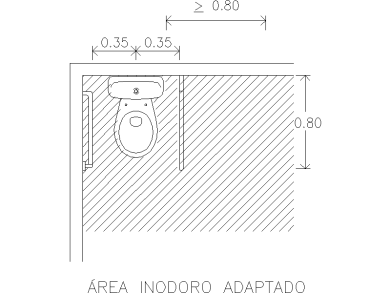 Dibujo CAD de Aseo Adaptado