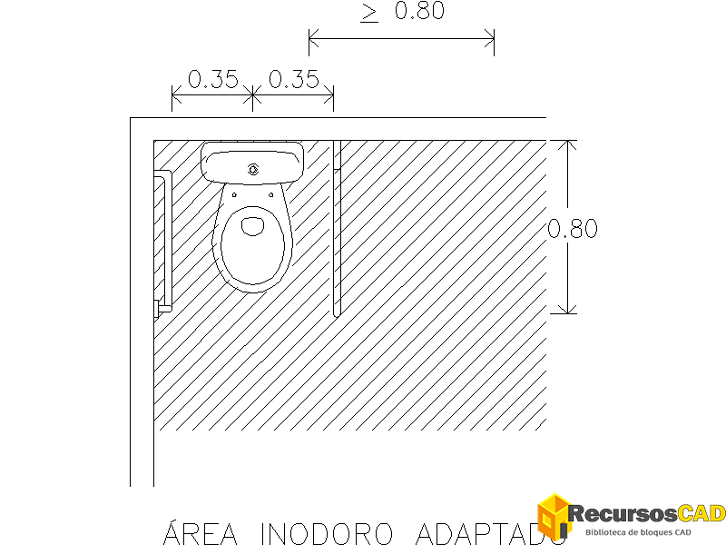 aseo adaptado planta DWG